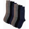 imageCalvin Klein Mens Dress Socks  8 Pack Soft Cotton Blend Work Crew Socks for Men for Casual Business amp Formal WearBlue Multi