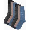 imageCalvin Klein Mens Dress Socks  8 Pack Soft Cotton Blend Work Crew Socks for Men for Casual Business amp Formal WearBlueTan Multi