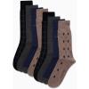 imageCalvin Klein Mens Dress Socks  8 Pack Soft Cotton Blend Work Crew Socks for Men for Casual Business amp Formal WearBrown Heather