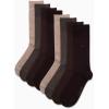 imageCalvin Klein Mens Dress Socks  8 Pack Soft Cotton Blend Work Crew Socks for Men for Casual Business amp Formal WearBrown Multi