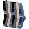 imageCalvin Klein Mens Dress Socks  8 Pack Soft Cotton Blend Work Crew Socks for Men for Casual Business amp Formal WearDenim Stripe