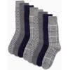 imageCalvin Klein Mens Dress Socks  8 Pack Soft Cotton Blend Work Crew Socks for Men for Casual Business amp Formal WearGrey Plaid