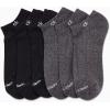 imageCalvin Klein Mens No Show Socks  6 Pack Soft Cotton Blend Cushioned Athletic Low Cut Socks for Men for Sports and RunningBlackGrey Solid