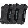 imageCalvin Klein Mens No Show Socks  6 Pack Soft Cotton Blend Cushioned Athletic Low Cut Socks for Men for Sports and RunningGrey Stripes