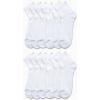 imageCalvin Klein Mens Quarter Socks  12 Pack Breathable Soft Cushioned Quarter Cut Athletic Ankle Socks for MenAll White