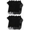 imageCalvin Klein Mens Quarter Socks  12 Pack Soft Cushioned Athletic Performance Quarter Cut Ankle Socks for MenBlack Grey Logo