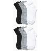 imageCalvin Klein Mens Quarter Socks  12 Pack Soft Cushioned Breathable High Quarter Athletic Socks for Men with Arch SupportGreyWhiteBlack