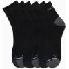 imageCalvin Klein Mens Quarter Socks  6 Pack Breathable Cushion Athletic Quarter Length Ankle Socks for Men for Running amp WorkoutBlack Assorted