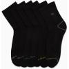 imageCalvin Klein Mens Quarter Socks  6 Pack Performance Cushioned High Quarter Cut Athletic Socks for Men With Arch SupportAll Black