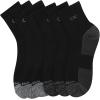 imageCalvin Klein Mens Quarter Socks  6 Pack Performance Cushioned High Quarter Cut Athletic Socks for Men With Arch SupportBlack