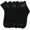 imageCalvin Klein Mens Quarter Socks  6 Pack Performance Cushioned High Quarter Cut Athletic Socks for Men With Arch SupportBlack Grey Logo
