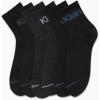 imageCalvin Klein Mens Quarter Socks  6 Pack Performance Cushioned High Quarter Cut Athletic Socks for Men With Arch SupportBlack Multi