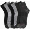 imageCalvin Klein Mens Quarter Socks  6 Pack Performance Cushioned High Quarter Cut Athletic Socks for Men With Arch SupportBlackGrey Assorted