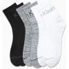 imageCalvin Klein Mens Quarter Socks  6 Pack Performance Cushioned High Quarter Cut Athletic Socks for Men With Arch SupportGreyWhiteBlack