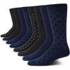 imageCalvin Klein Mens Cotton Blend Dress Crew Socks 8PackPeacoat Assorted