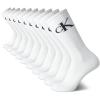 imageCalvin Klein Mens Crew Socks  10 Pack Cushioned Athletic Performance Breathable Running and Sports Crew Socks for MenWhite Light Grey Logo