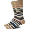 imageCalvin Klein Mens Dress Lightweight Stretch Crew Socks 2PackTan Stripes