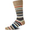 imageCalvin Klein Mens Dress Socks  1 Pair Lightweight Stretch Soft Work Crew Socks for Men for Casual Business amp Formal AttireTan Stripes