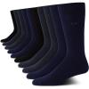 imageCalvin Klein Mens Dress Socks  10 Pairs Soft Cotton Blend Crew Socks for Men  Classic Comfort Stay Up Cuff Mixed PatternNavy Multi