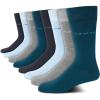 imageCalvin Klein Mens Dress Socks  8 Pack Breathable Cotton Blend Work Crew Socks for Men for Casual Business amp Formal WearTealGreyBlue