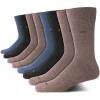 imageCalvin Klein Mens Dress Socks  8 Pack Cotton Blend Cushioned Work Crew Socks for Men for Casual Business amp Formal WearBrown Multi