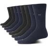 imageCalvin Klein Mens Dress Socks  8 Pack Cotton Blend Cushioned Work Crew Socks for Men for Casual Business amp Formal WearDenim Assorted