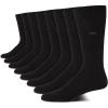 imageCalvin Klein Mens Dress Socks  8 Pack Soft Cotton Blend Work Crew Socks for Men for Casual Business amp Formal WearBlack Logo