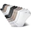 imageCalvin Klein Mens No Show Socks  12 Pack Lightweight Cushioned Casual Low Cut Socks for Men for Sneakers and LoafersWhite Assorted