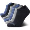 imageCalvin Klein Mens No Show Socks  6 Pack Performance Cushioned Low Cut Tab Athletic Socks for Sneakers amp Loafers Size 712Blue Multi