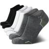 imageCalvin Klein Mens No Show Socks  6 Pack Soft Cotton Blend Cushioned Athletic Low Cut Socks for Men for Sports and RunningWhiteGrey Assorted