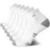 imageCalvin Klein Mens Quarter Socks  6 Pack Breathable Cushion Athletic Quarter Length Ankle Socks for Men for Running amp WorkoutWhiteGrey