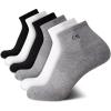 imageCalvin Klein Mens Quarter Socks  6 Pack Performance Cushioned High Quarter Cut Athletic Socks for Men With Arch SupportBlackWhiteGrey