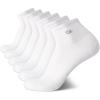 imageCalvin Klein Mens Quarter Socks  6 Pack Performance Cushioned High Quarter Cut Athletic Socks for Men With Arch SupportPure White
