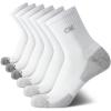 imageCalvin Klein Mens Quarter Socks  6 Pack Performance Cushioned High Quarter Cut Athletic Socks for Men With Arch SupportWhite Ck Logo