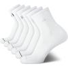 imageCalvin Klein Mens Quarter Socks  6 Pack Performance Cushioned High Quarter Cut Athletic Socks for Men With Arch SupportWhite Logo